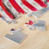 古い栄光または星とストライプのアメリカ国旗。 ジグソーパズル (側面)