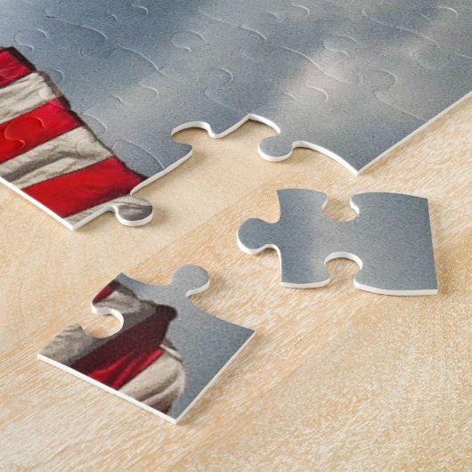 古い栄光または星とストライプのアメリカ国旗。 ジグソーパズル (側面)