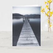 古い桟橋のポートレート カード (黄色い花)