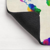 古い楽譜からの世界地図の地図 マウスパッド (コーナー)