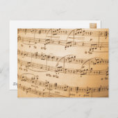 古い楽譜 ポストカード (正面/裏面)