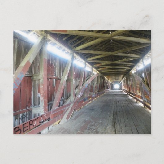 古い橋の内側 ポストカード (正面)