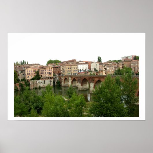 古い橋の眺め（写真） ポスター (正面)