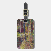 古い橋クロード・モネの日本のなカッコいいマスター ラゲッジタグ (正面縦)