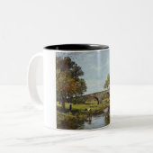 古い橋（テオドア・ロビンソン著） ツートーンマグカップ (正面左)