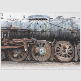 古い機関車トラックヴィンテージ20x30デコページ 薄葉紙