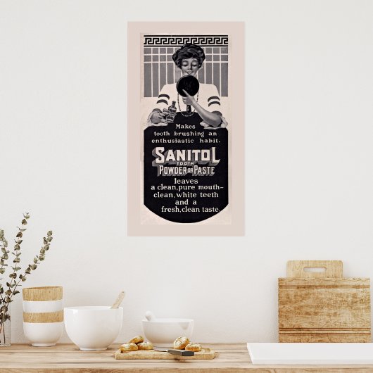 古い歯磨きポスター ポスター (キッチン)