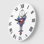 古い歴史のペンダントバーバージュエリー部族信号 ラージ壁時計 (傾斜)