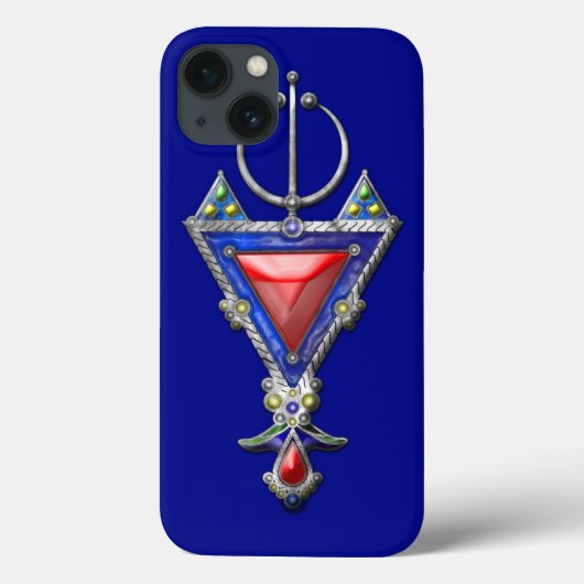 古い歴史的なペンダントバーバージュエリートライバル色 Case-Mate iPhoneケース (裏面)