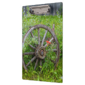 古い歴史的な古い金ゴールドの町3を荷馬車の車輪 クリップボード (左)