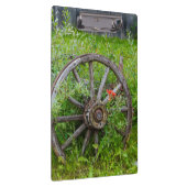 古い歴史的な古い金ゴールドの町3を荷馬車の車輪 クリップボード (右)