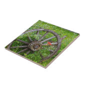 古い歴史的な古い金ゴールドの町3を荷馬車の車輪 タイル (側面)