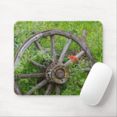 古い歴史的な古い金ゴールドの町3を荷馬車の車輪 マウスパッド (マウス)
