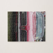 古い水星のクーガーの赤くクラシックなクラシックカー ジグソーパズル (横)