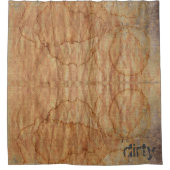 古い汚れたキャンバス シャワーカーテン (正面)