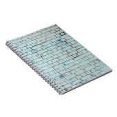 古い汚れた白レンガの壁の背景の抽象的、年齢 ノートブック (右側)