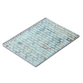 古い汚れた白レンガの壁の背景の抽象的、年齢 ノートブック (左側)