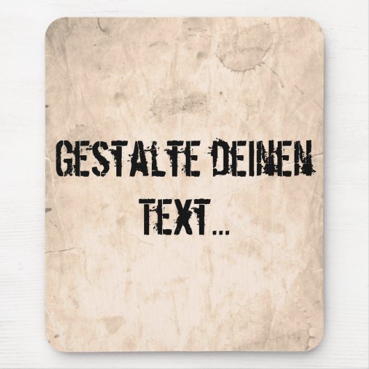 古い汚れた背景 マウスパッド (正面)