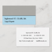 古い法律ファッションドプロフェッショナル名刺 名刺 (正面/裏面)