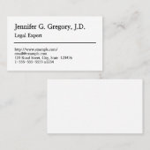 古い法律ファッションドプロフェッショナル名刺 名刺 (正面/裏面)