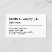 古い法律ファッションドプロフェッショナル名刺 名刺 (正面)