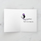 古い洗面器に遅れたベビーの誕生日 カード (内部)