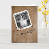 古い洗面器に遅れたベビーの誕生日 カード (黄色い花)