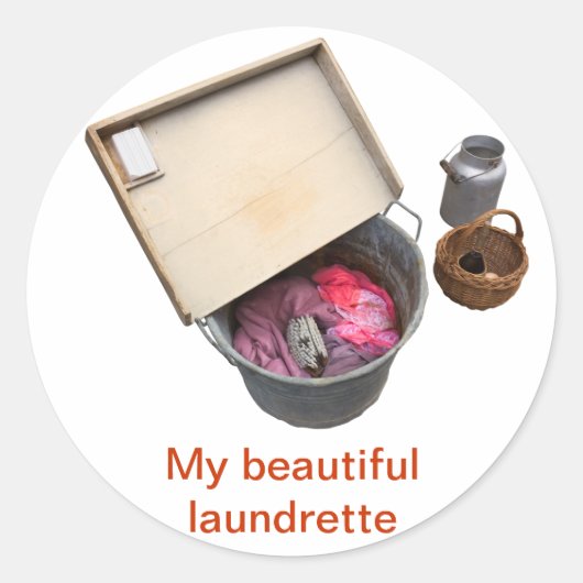 古い洗面器 ラウンドシール (正面)