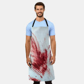 古い浴槽の血と血マーク。ハロウィーンb エプロン (着用した状態)
