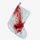 古い浴槽の血と血マーク。ハロウィーンb スモールクリスマスストッキング (正面 (吊り時))