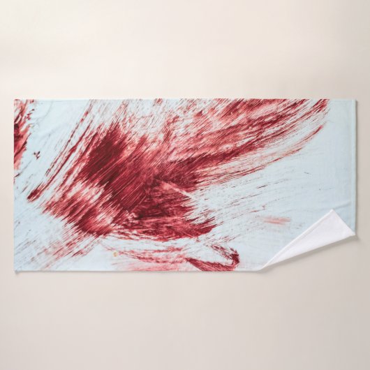 古い浴槽の血と血マーク。ハロウィーンb バスタオル (バスタオル)