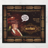 古い海賊のラムのラベル リキュールボトルラベル (シングルラベル)