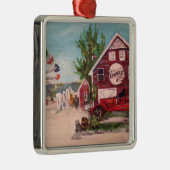 古い消防署、オーナメントのジュネーブの絵画 メタルオーナメント (右)