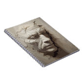 古い漆喰から突き出た人間の顔 ノートブック (右側)