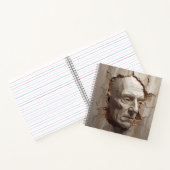 古い漆喰から突き出た老人顔 ノートブック (内部)