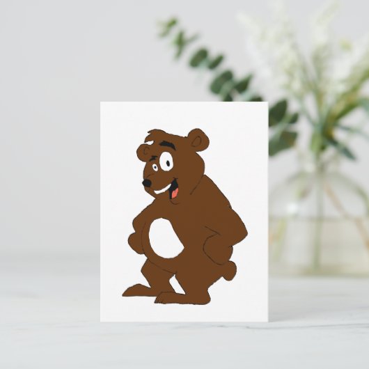 古い漫画のスポーツベア ポストカード (スタンド正面)