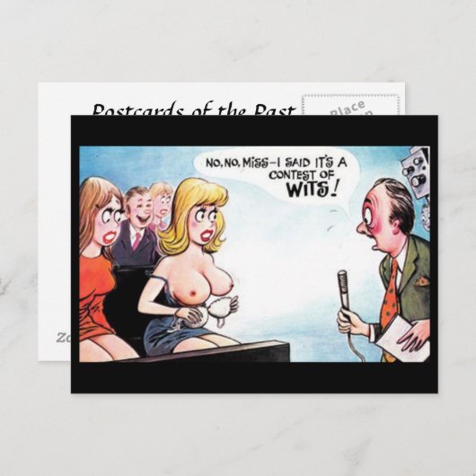 古い漫画はがき ポストカード (正面/裏面)