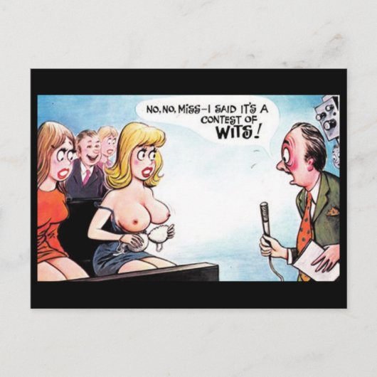 古い漫画はがき ポストカード (正面)