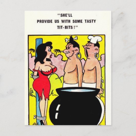 古い漫画はがき ポストカード (正面)