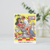 古い漫画はがき – 漫画 – 歯医者 ポストカード (スタンド正面)