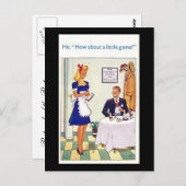 古い漫画はがき – A Little Game ポストカード (正面/裏面)