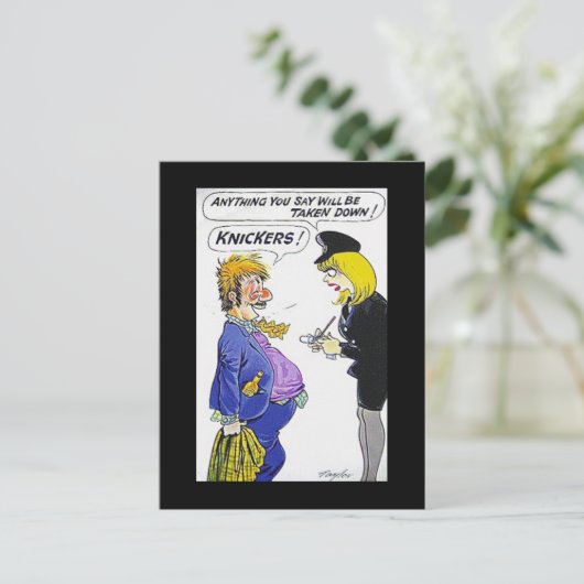 古い漫画はがき – Knickers ! ポストカード (スタンド正面)