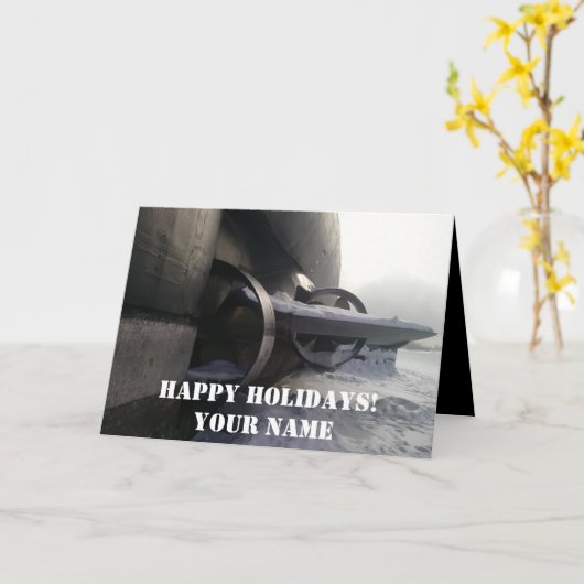 古い潜水艦 カード (黄色い花)