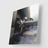 古い潜水艦 スクエア壁時計 (傾斜)