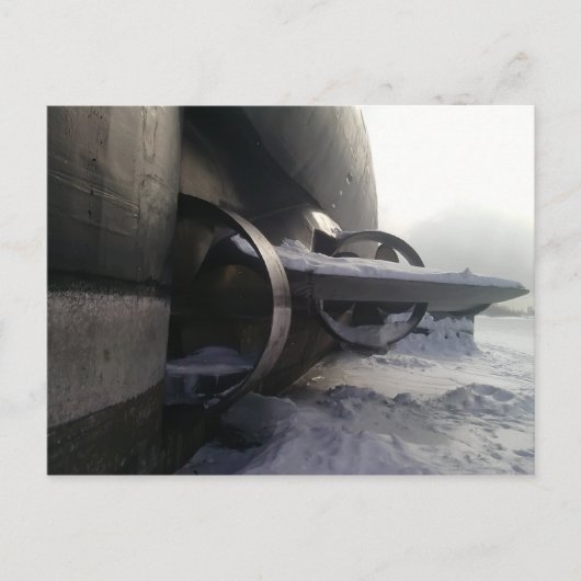 古い潜水艦 ポストカード (正面)