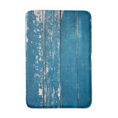 古い濃い青の木 バスマット (正面縦)