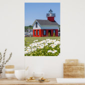 古い灯台、ザグタック湖カラマズー湖 ポスター (キッチン)