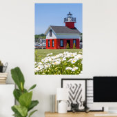 古い灯台、ザグタック湖カラマズー湖 ポスター (ホームオフィス)