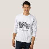 古い灰色のマッサージのトラクターの写真 スウェットシャツ (正面フル)