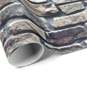 古い灰色のレンガ壁 ラッピングペーパー (ロールコーナー)